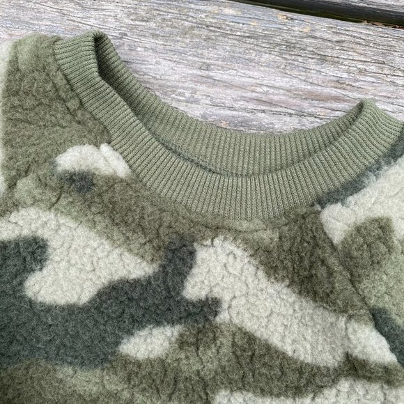 Old Navy Olive Camouflage Crew-Neck Sherpa Dress - Picture 6 of 11